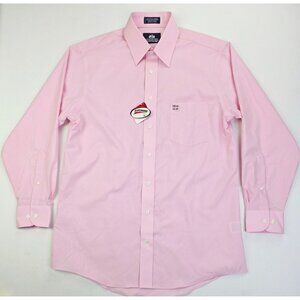 Stafford Wrinkle Free Size 15.5 32-33 Scotchgard Protector 3M Men Pink Shirt NWT